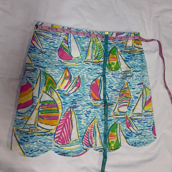 Lilly Pulitzer Lynnie Skirt You Gotta Regatta, Size 8, Excellent Condition! - Picture 8 of 10
